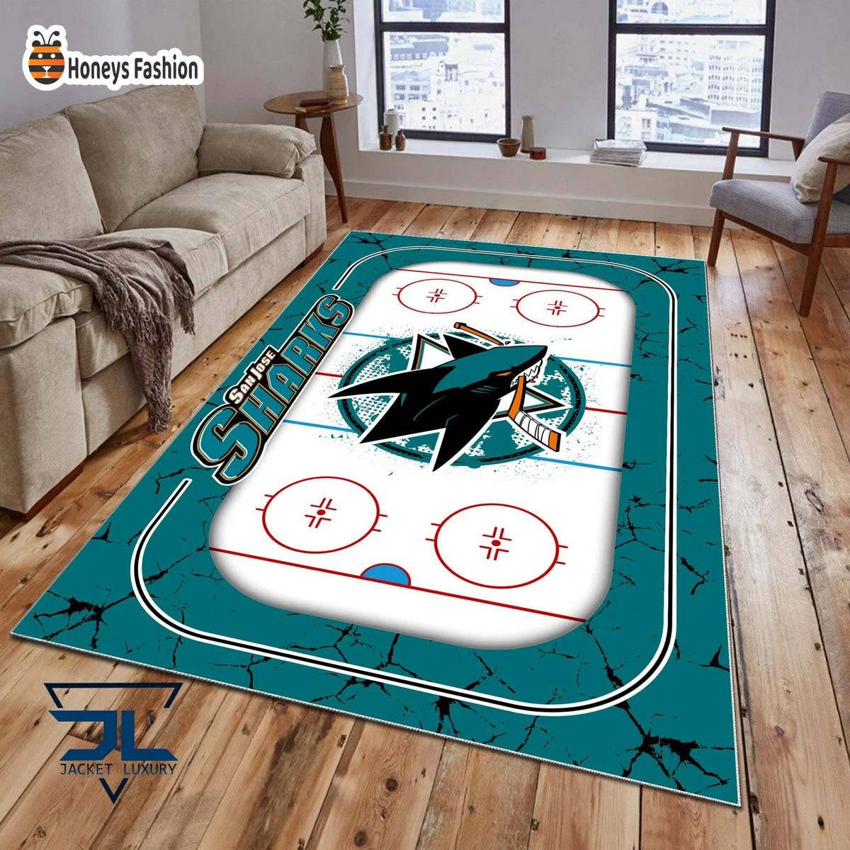 San Jose Sharks NHL Rug Carpet