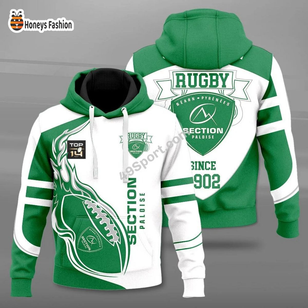 Castres Olympique Top 14 Rugby 3d hoodie