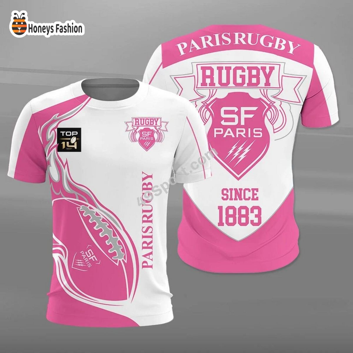 Section Paloise Top 14 Rugby 3d hoodie