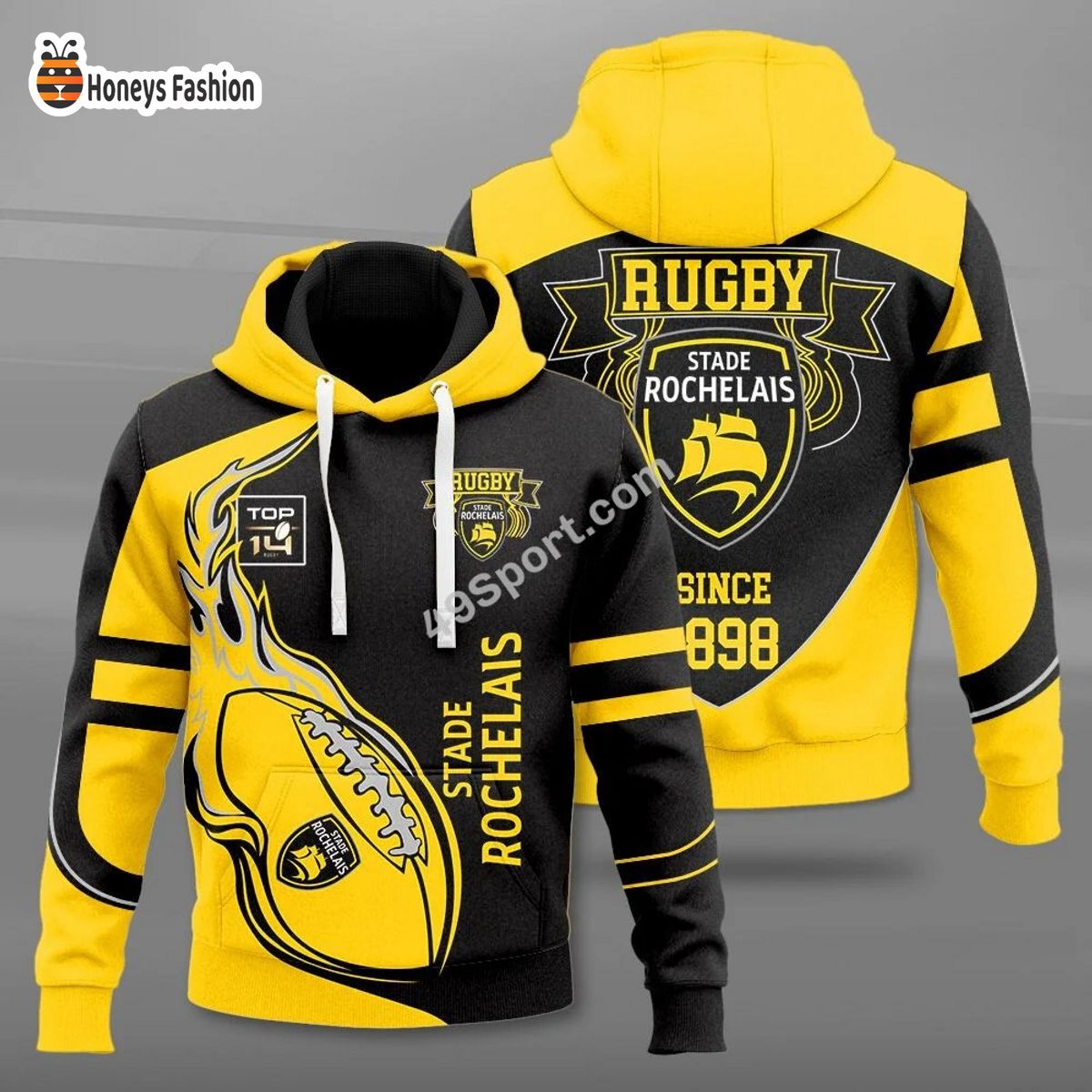 CA Brive Top 14 Rugby 3d hoodie