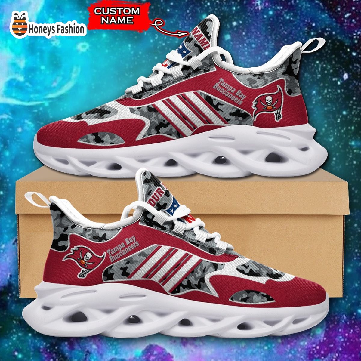 Tampa Bay Buccaneers NFL Adidas Personalized Max Soul Shoes