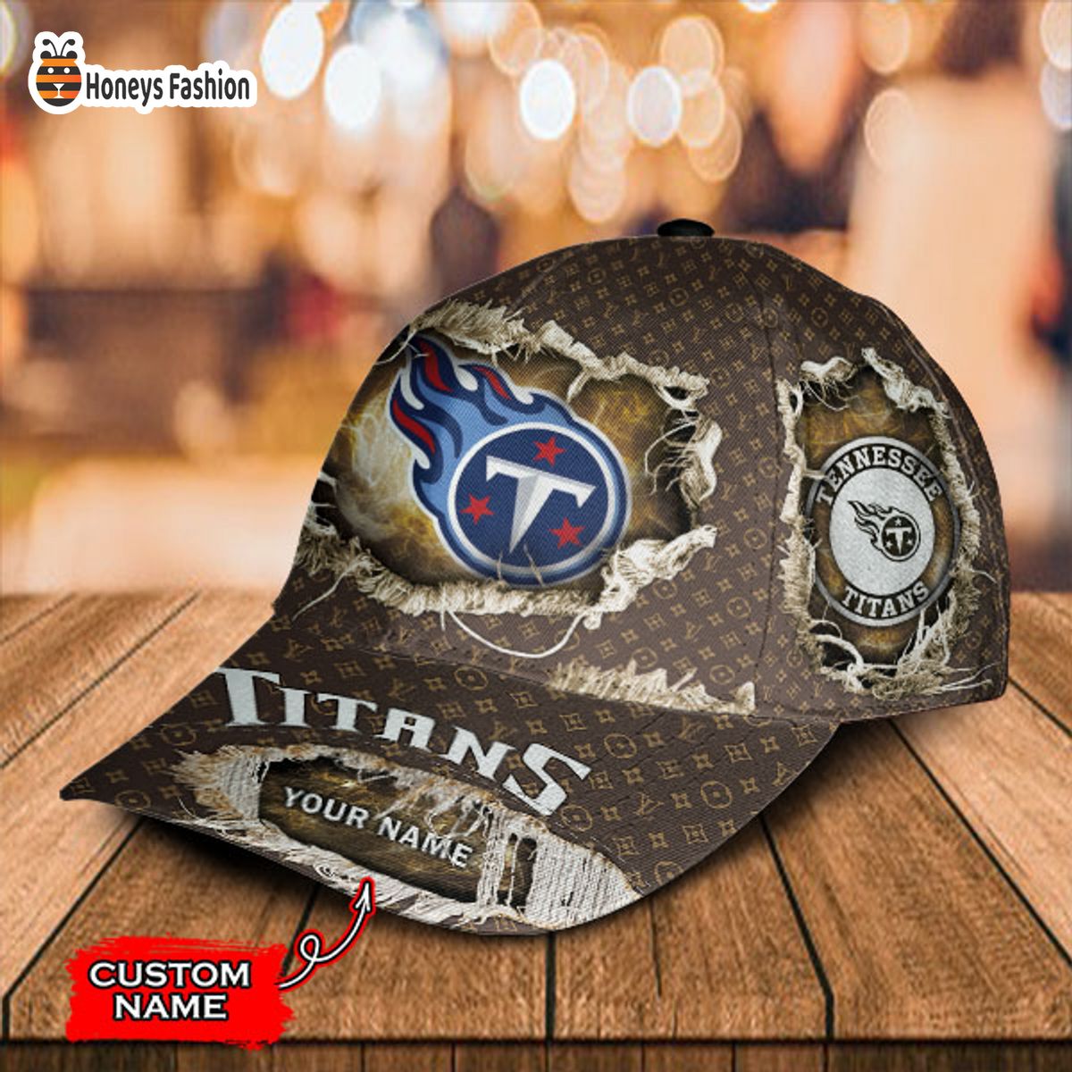 Tennessee Titans Cap LV Louis Vuitton Custom Name Classic Cap