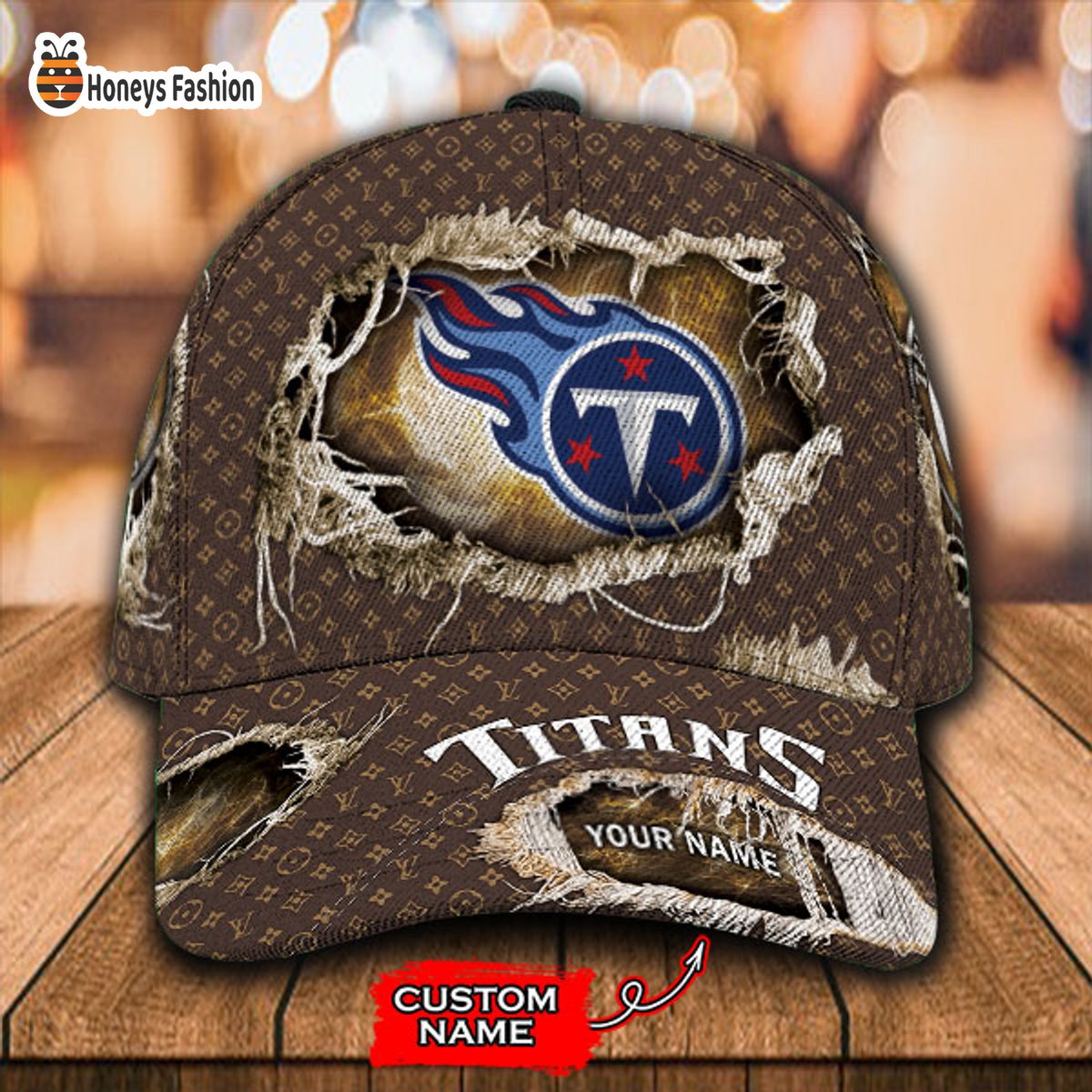 Tennessee Titans Cap LV Louis Vuitton Custom Name Classic Cap