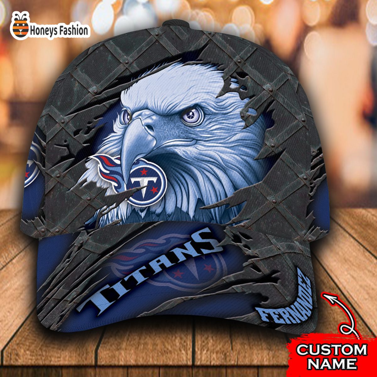 Tennessee Titans NFL Eagle Custom Name Classic Cap