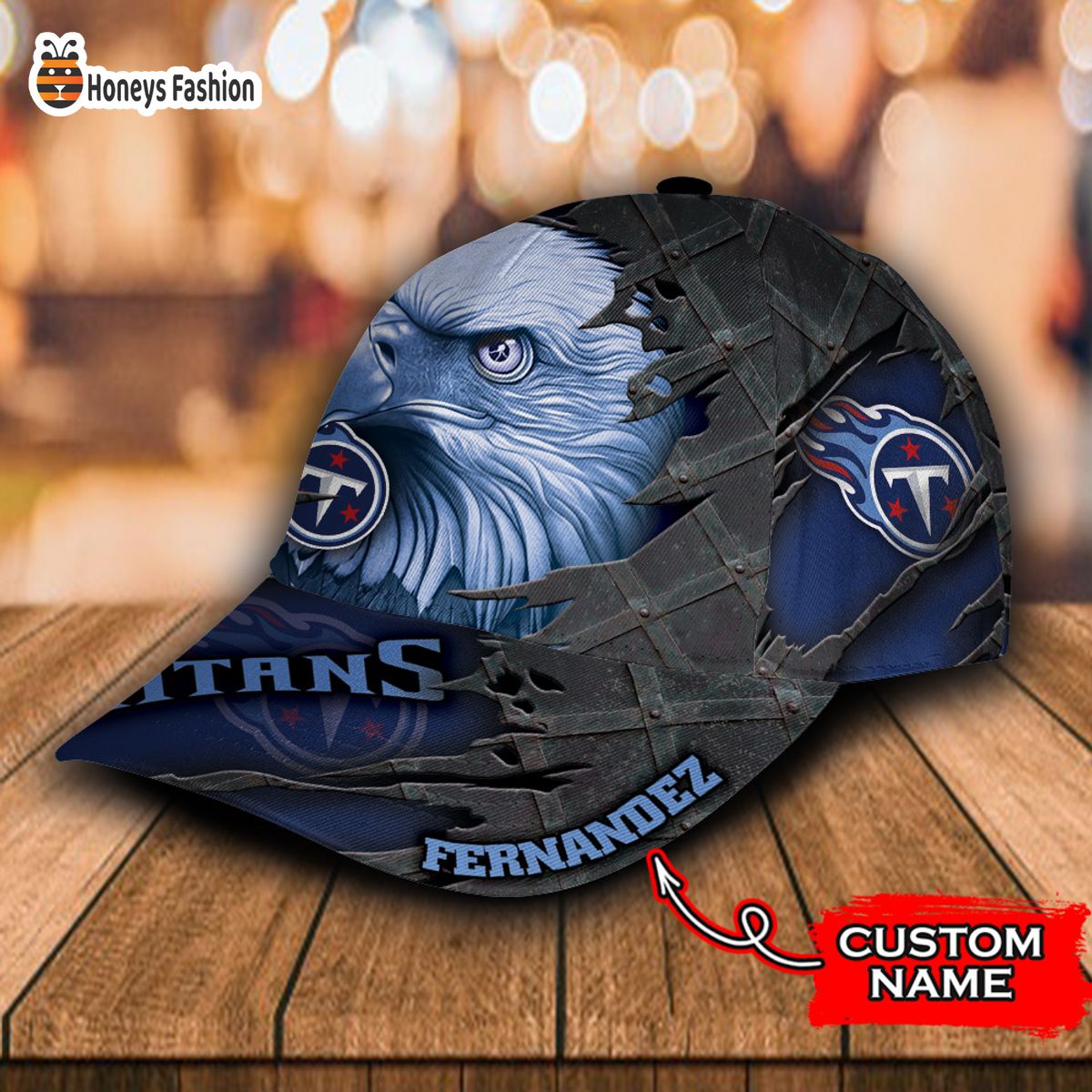Tennessee Titans NFL Eagle Custom Name Classic Cap