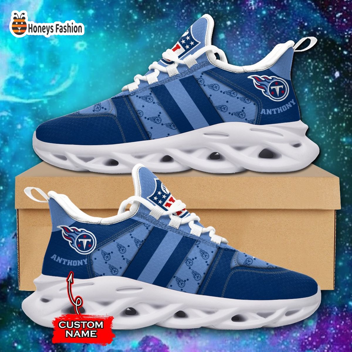 Tennessee Titans NFL Gucci Personalized Max Soul Shoes