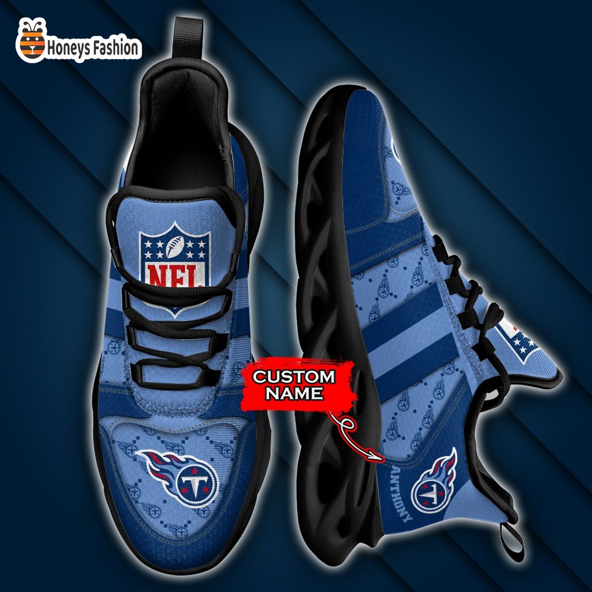 Tennessee Titans NFL Gucci Personalized Max Soul Shoes