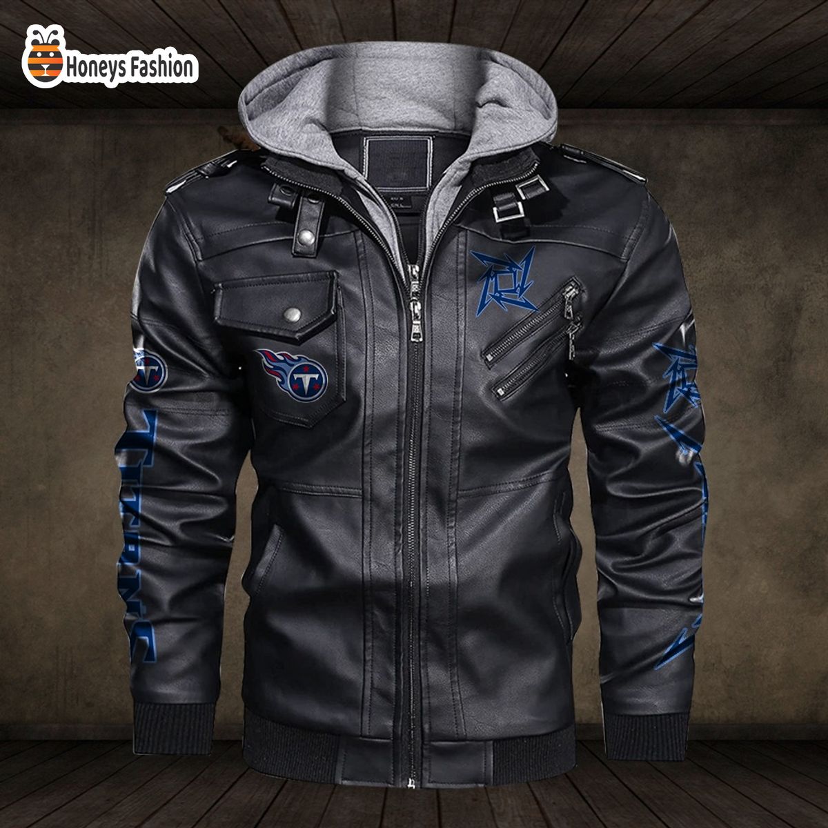 Tennessee Titans NFL Metallica 2D PU Leather Jacket