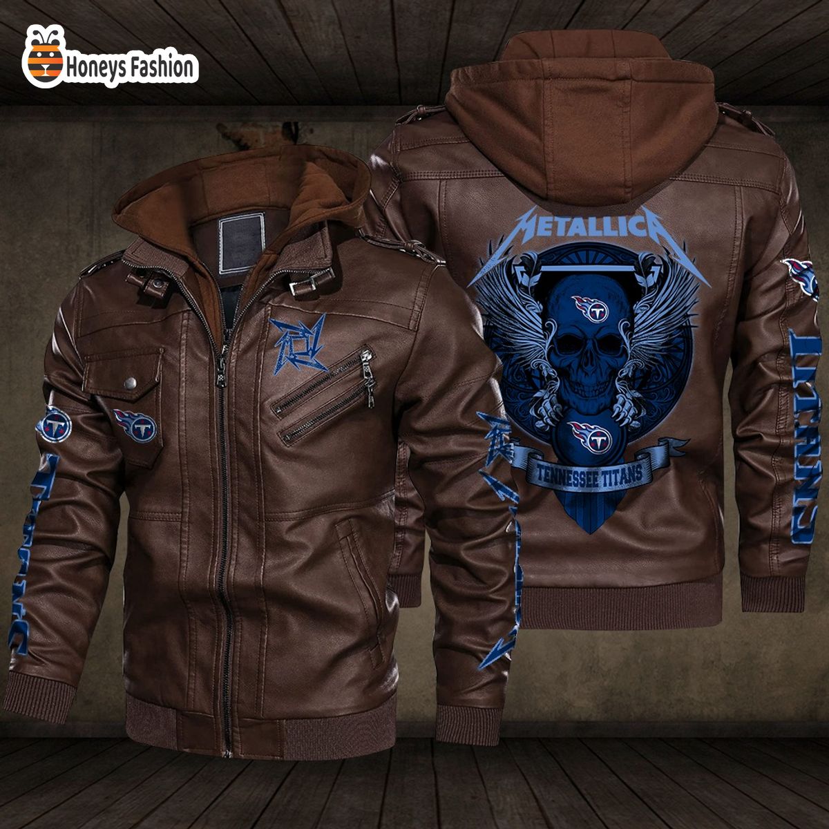 Tennessee Titans NFL Metallica 2D PU Leather Jacket