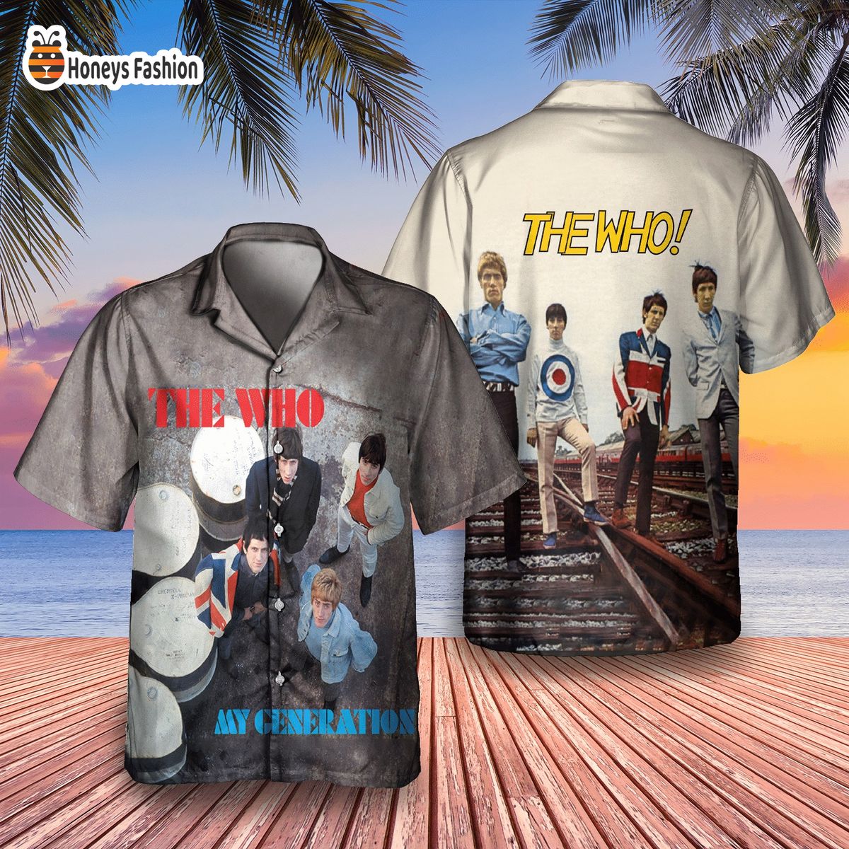 The Who live at leeds album cover hawaiian shirt