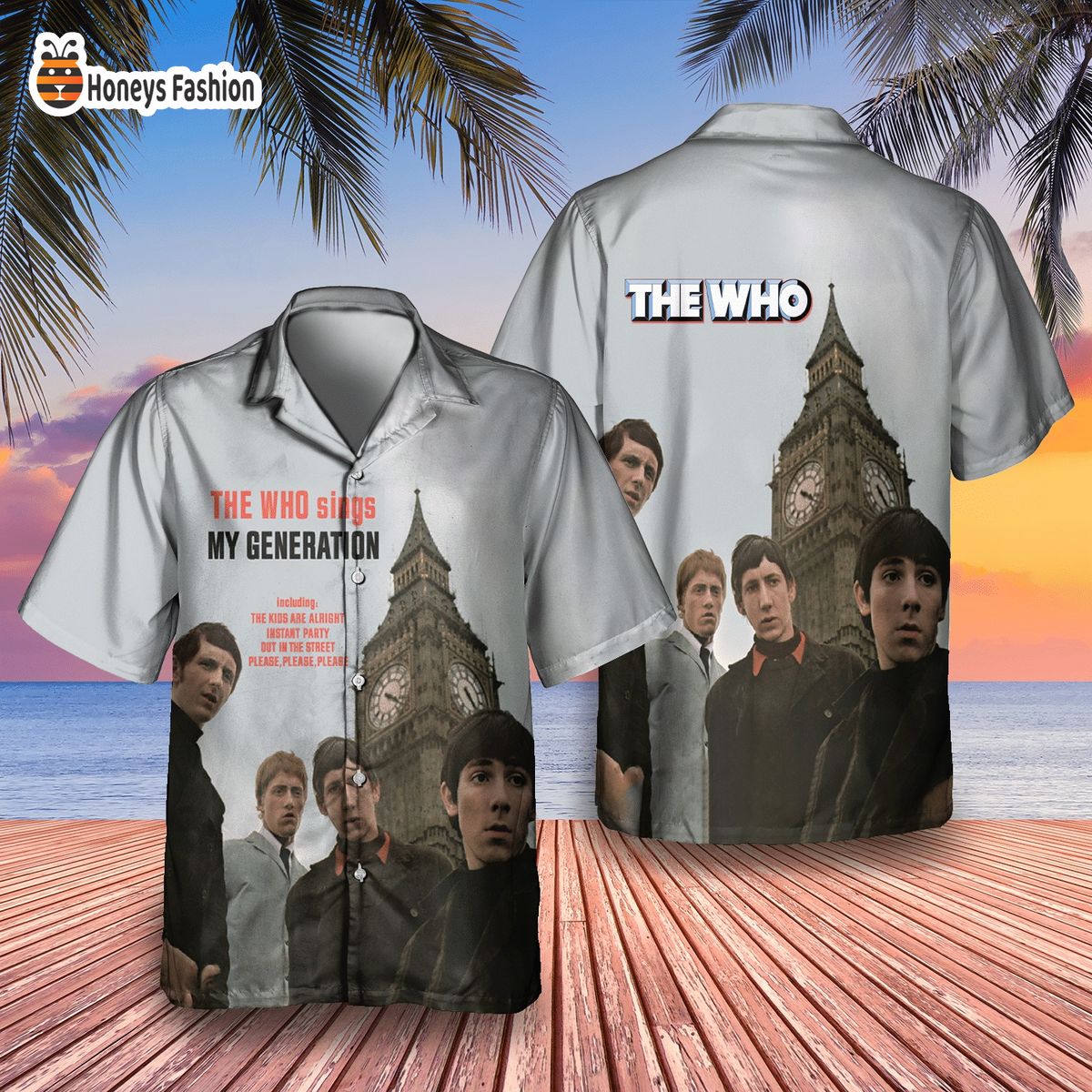 The Who greatest hits live album cover hawaiian shirt