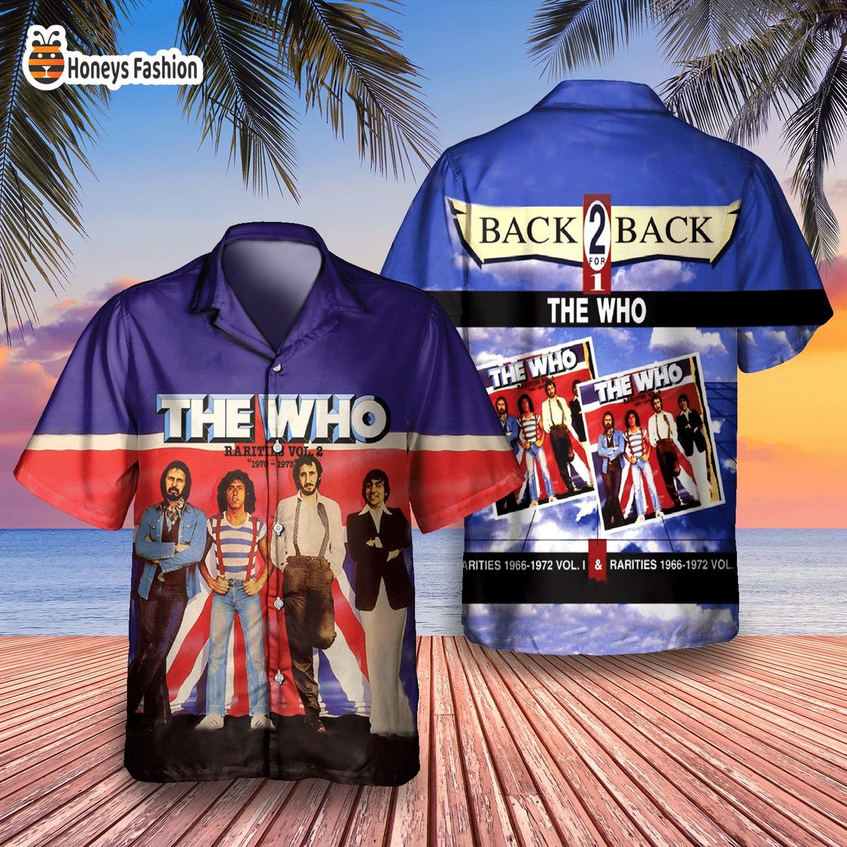 The Who long live rock album cover hawaiian shirt