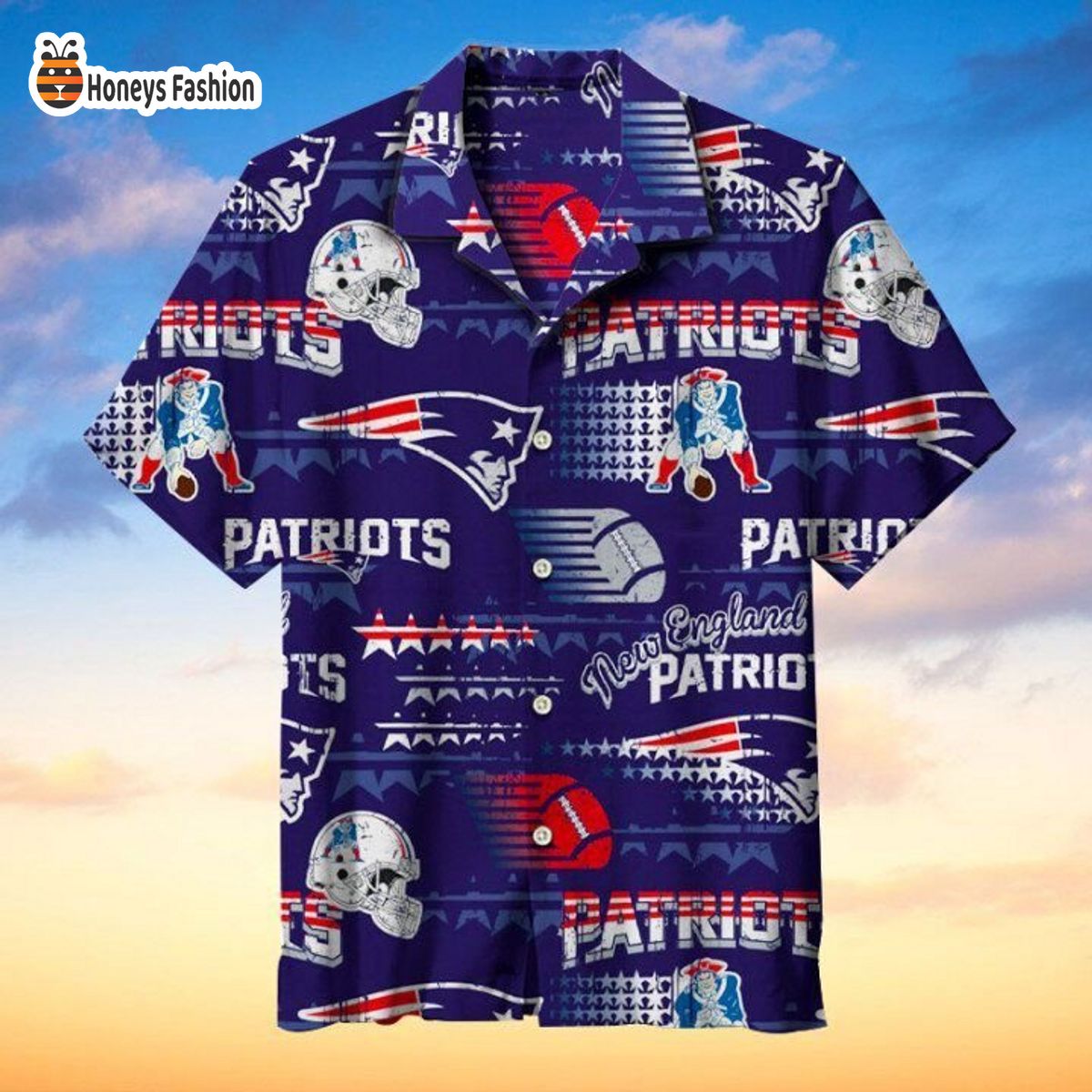 US New England Patriots NFL Premium Hawaiian Shirt