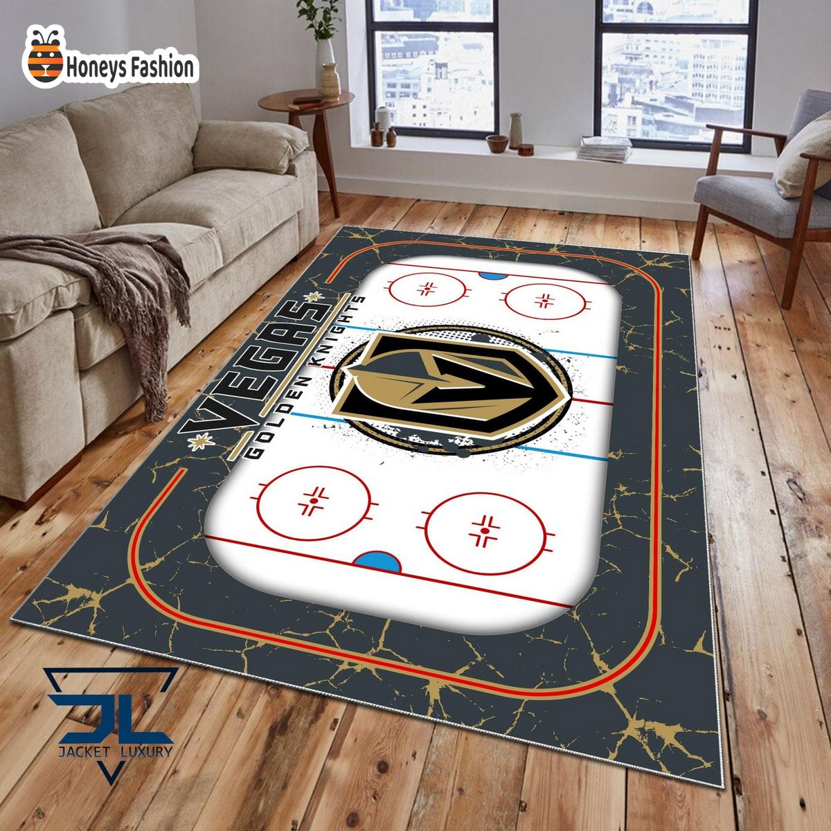 Vegas Golden Knights NHL Rug Carpet
