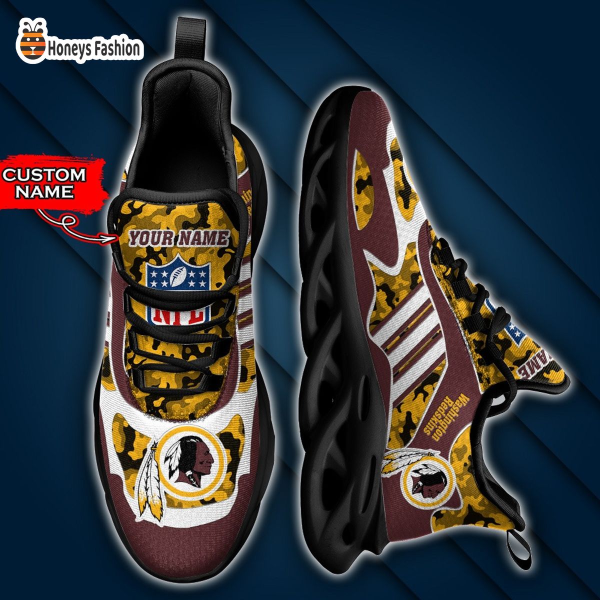 Washington Redskins NFL Adidas Personalized Max Soul Shoes