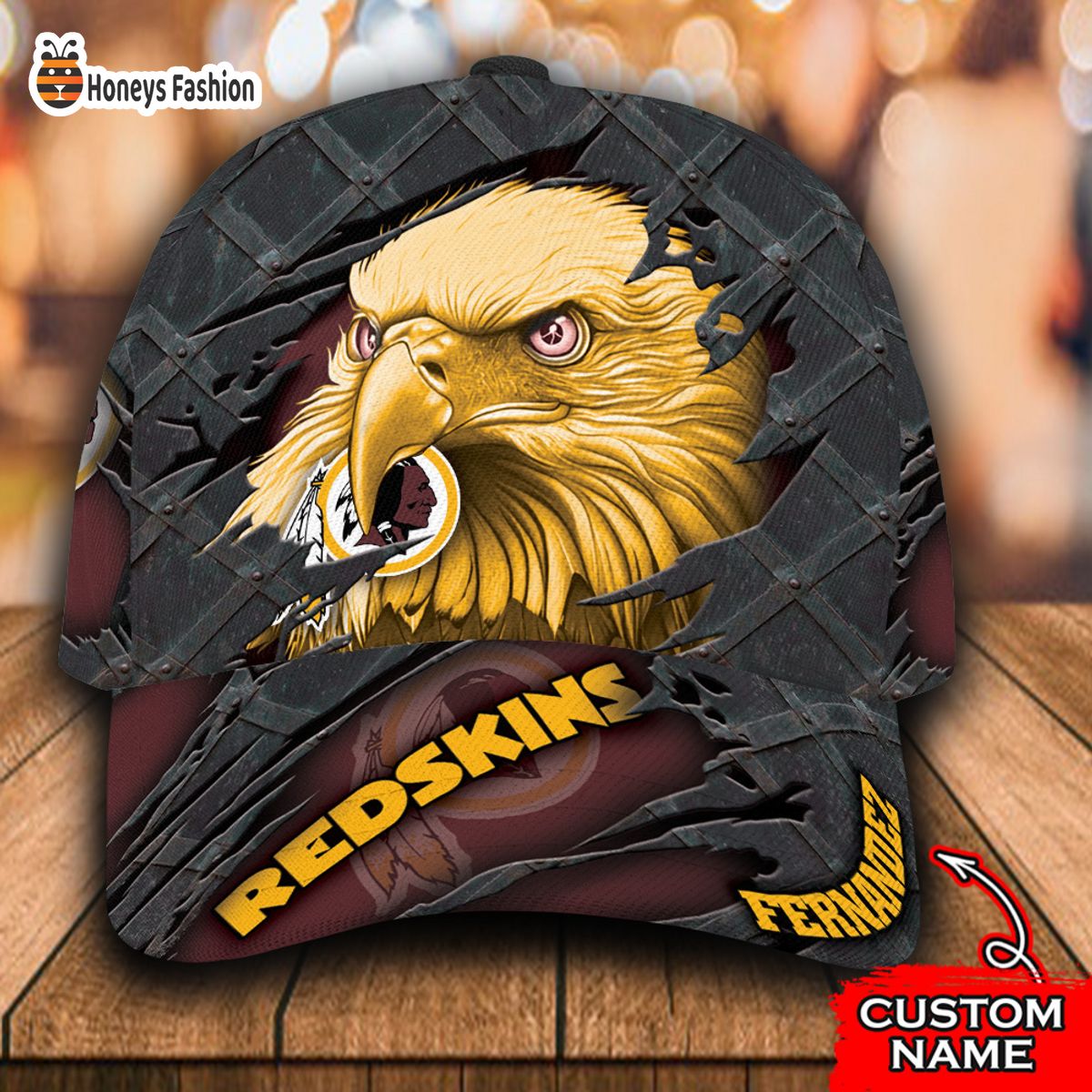 Washington Redskins NFL Eagle Custom Name Classic Cap