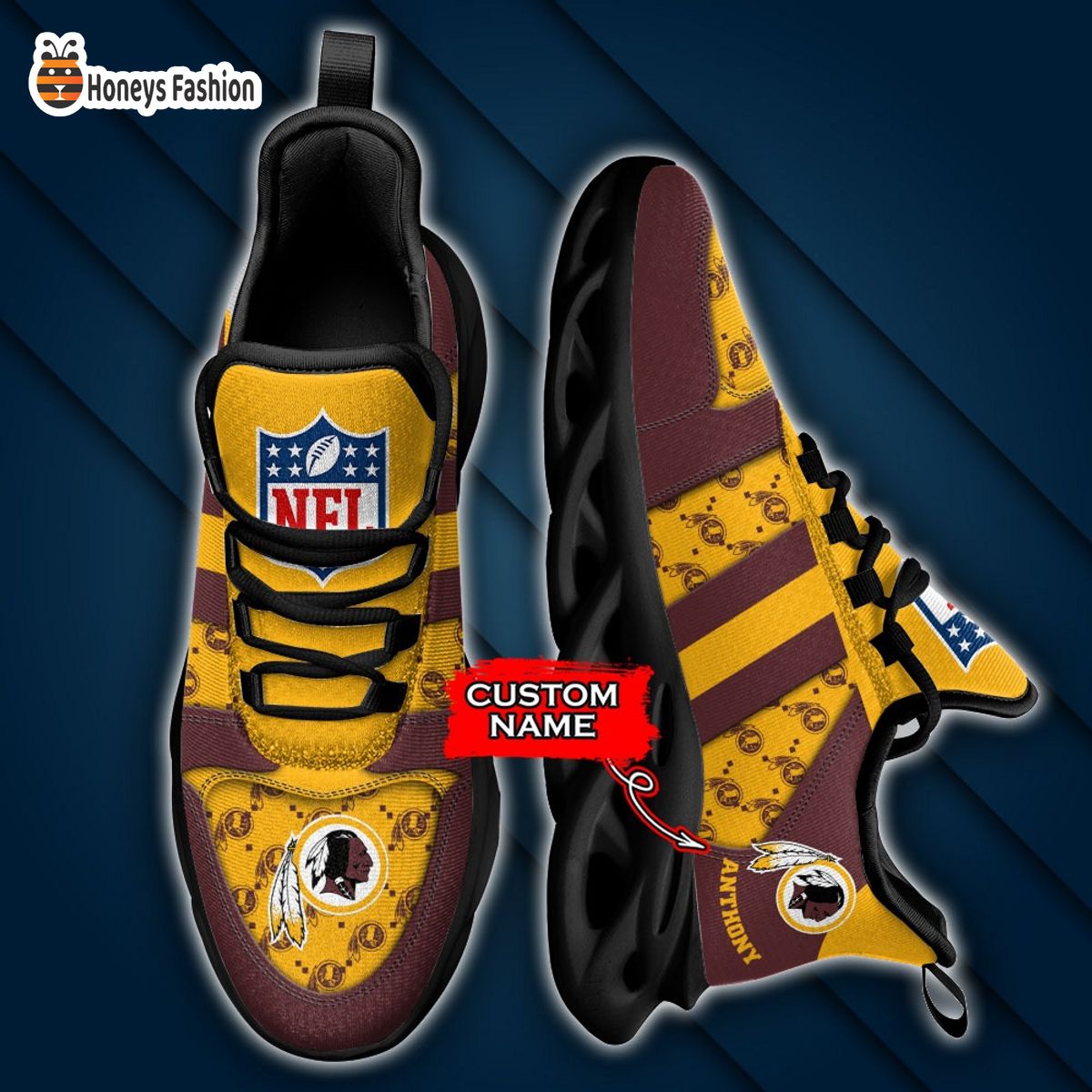 Washington Redskins NFL Gucci Personalized Max Soul Shoes