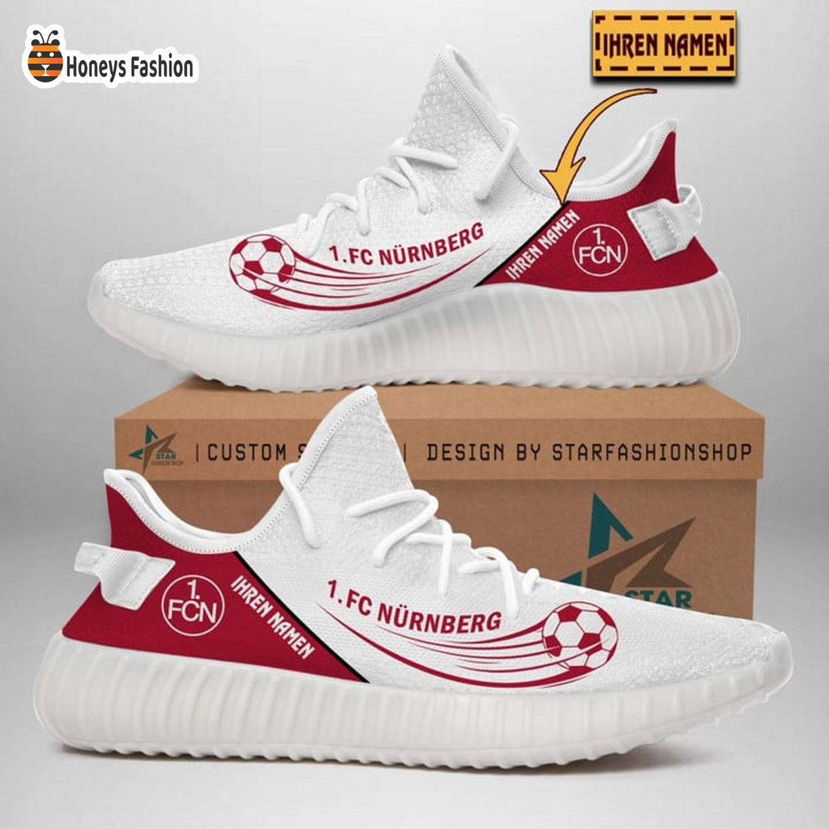 1. FC Nurnberg personalisiert yeezy sneaker