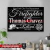 Firefighter Retirement Thin Red Line Canvas