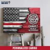 Half Thin Red Line Flag Greenleaf Fire Department Canvas