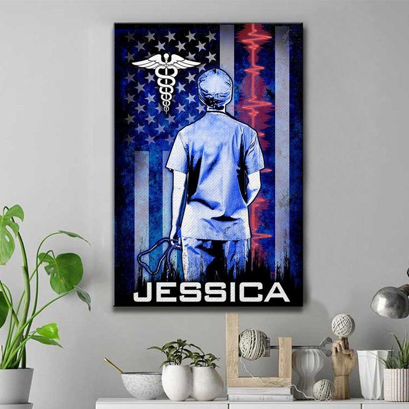 Nurse Suit Flag Canvas