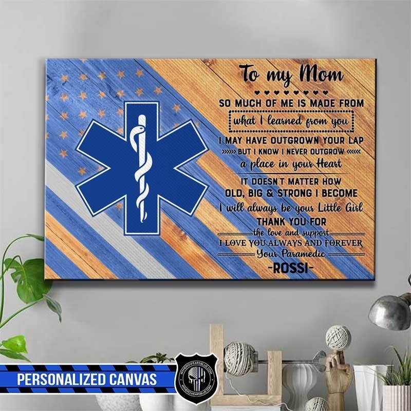 Paramedic Personalized To My Mom Canvas