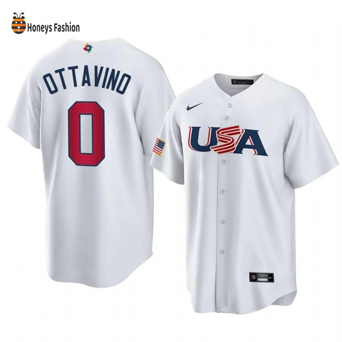 Adam Ottavino New York Mets White USA 2023 World Baseball Jersey