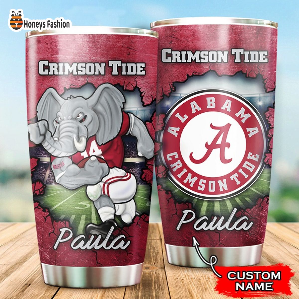 Alabama Crimson Tide NCAA Custom Name Tumbler