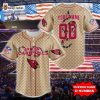 Arizona Cardinals NFL Gucci Custom Name And Number Baseball Jersey