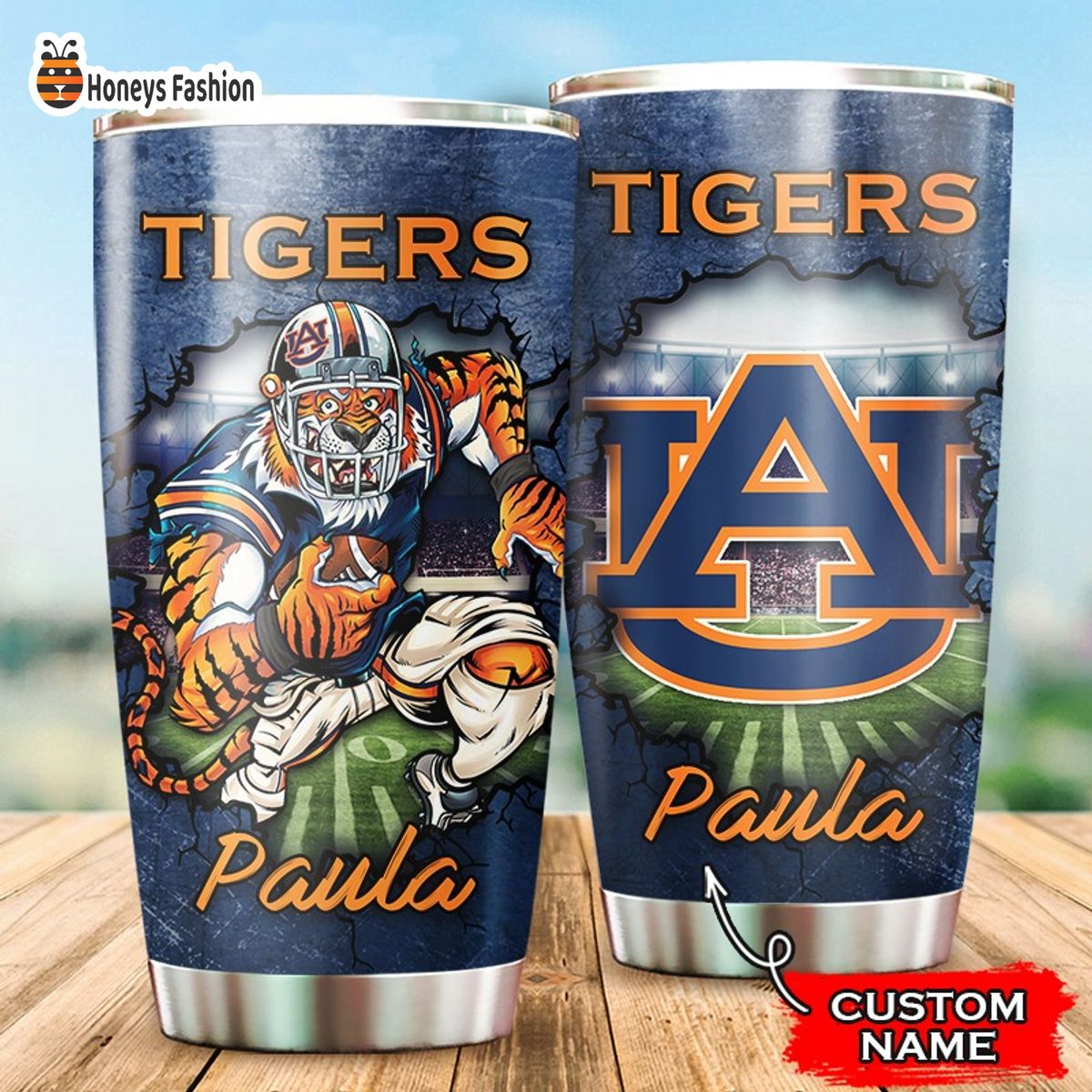 Auburn Tigers NCAA Custom Name Tumbler