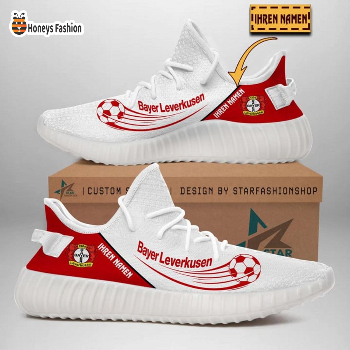 Bayer 04 Leverkusen personalisiert yeezy sneaker