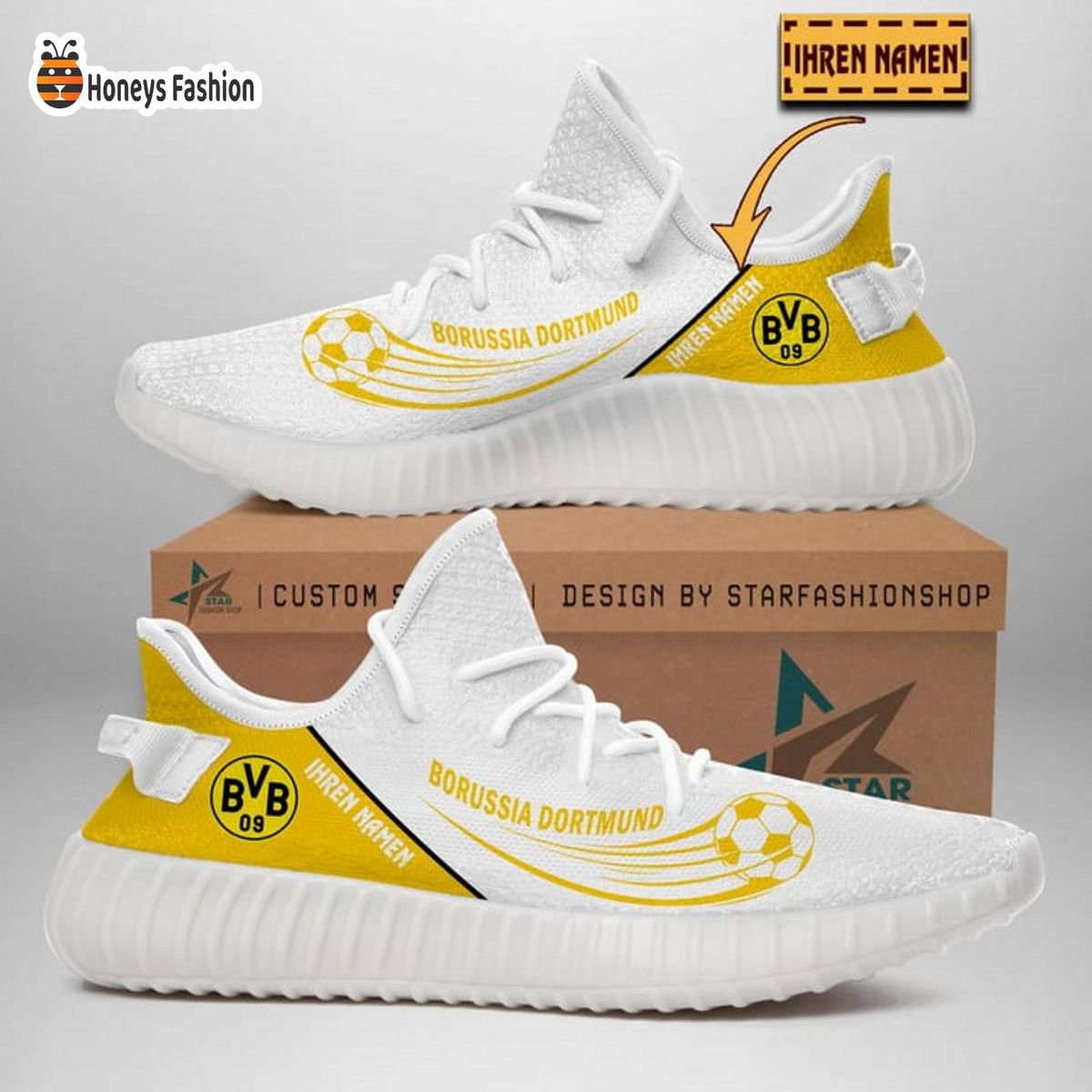 Borussia Dortmund II personalisiert yeezy sneaker