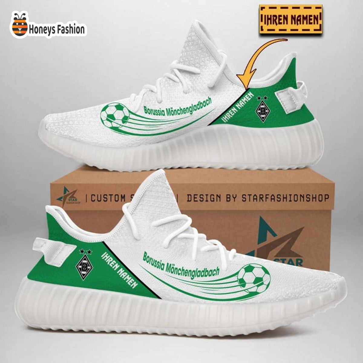 Borussia Monchengladbach personalisiert yeezy sneaker