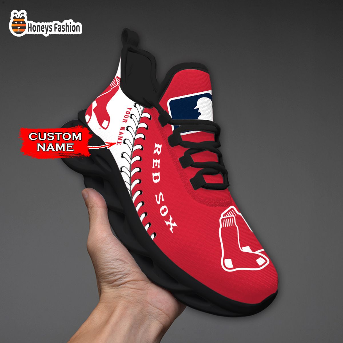 Boston Red Sox MLB Custom Name Max Soul Sneaker
