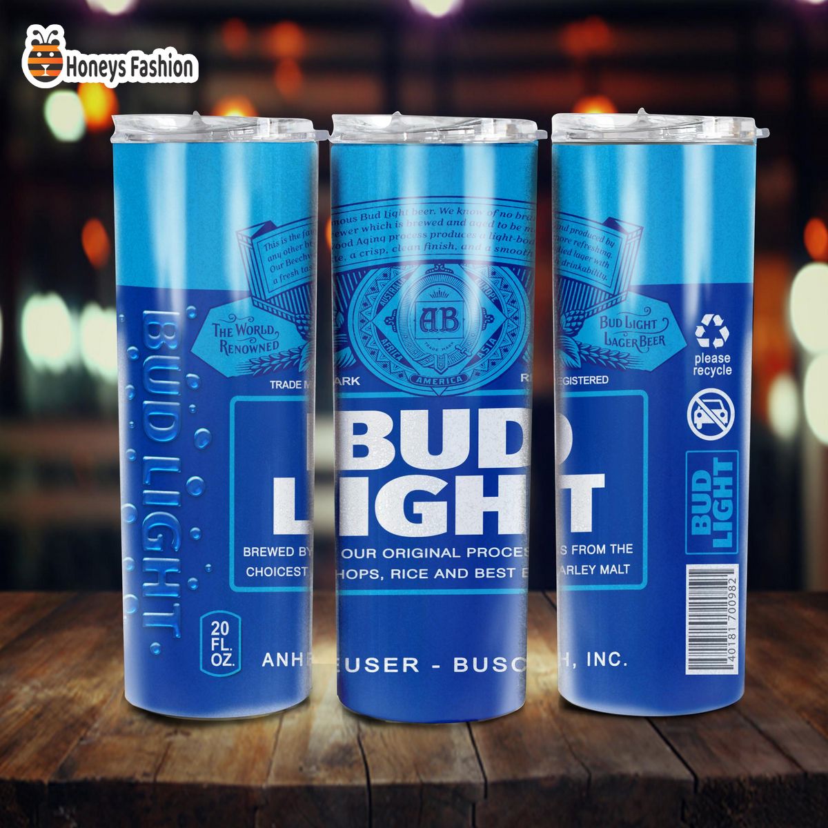 Bud Light Beer Filter Skinny Tumbler Cup