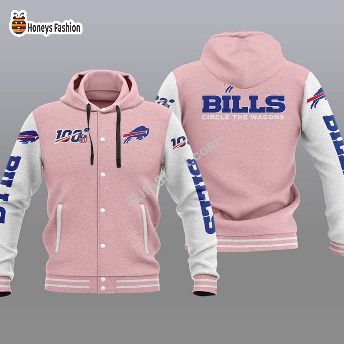 Buffalo Bills 100th Anniversary Season Hooded Varsity Jacket
