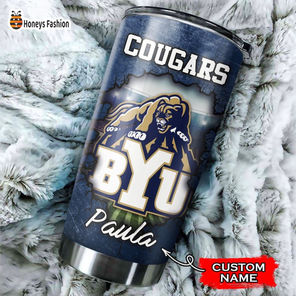 BYU Cougars NCAA Custom Name Tumbler