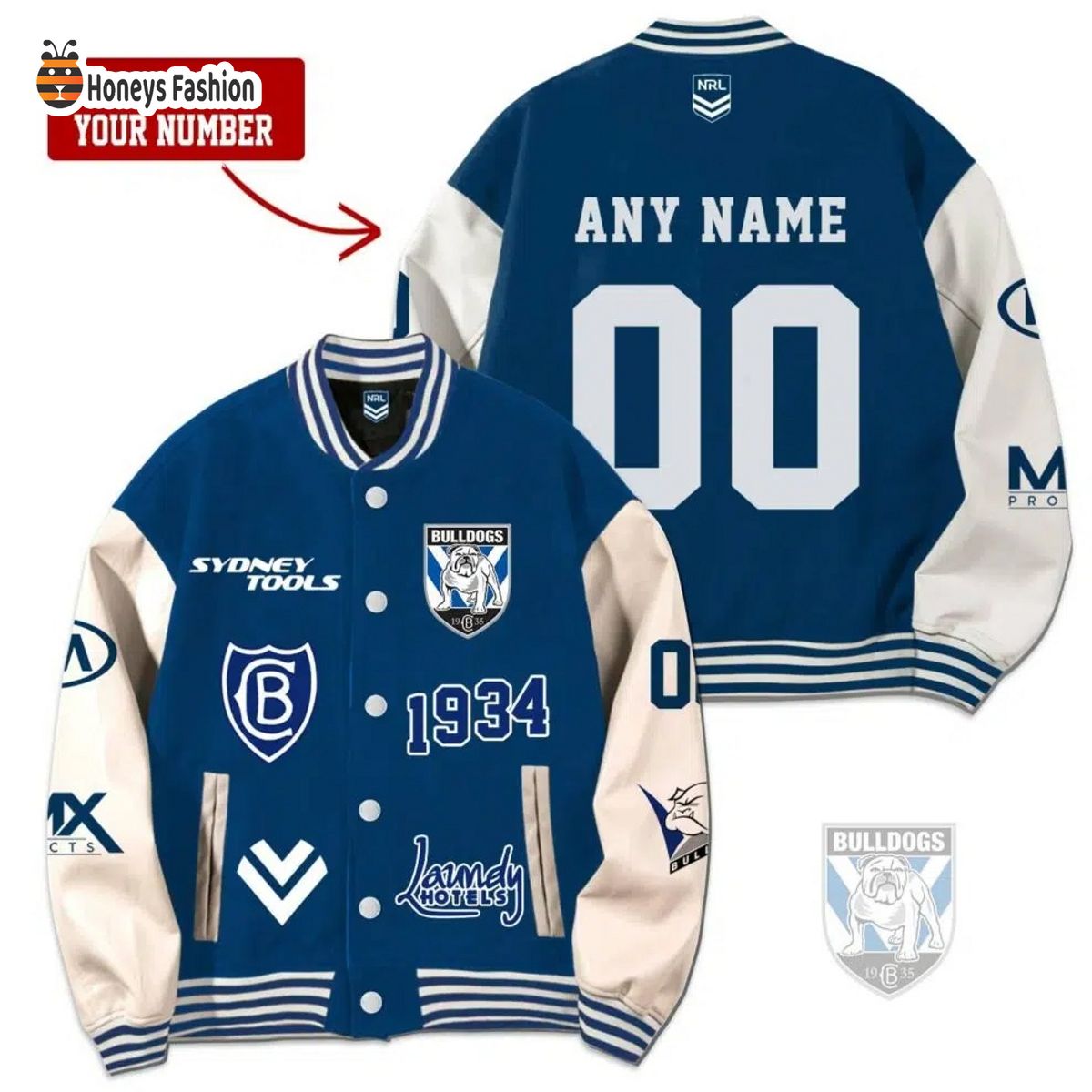 Canterbury Bulldogs Rugby Personalized Jacket