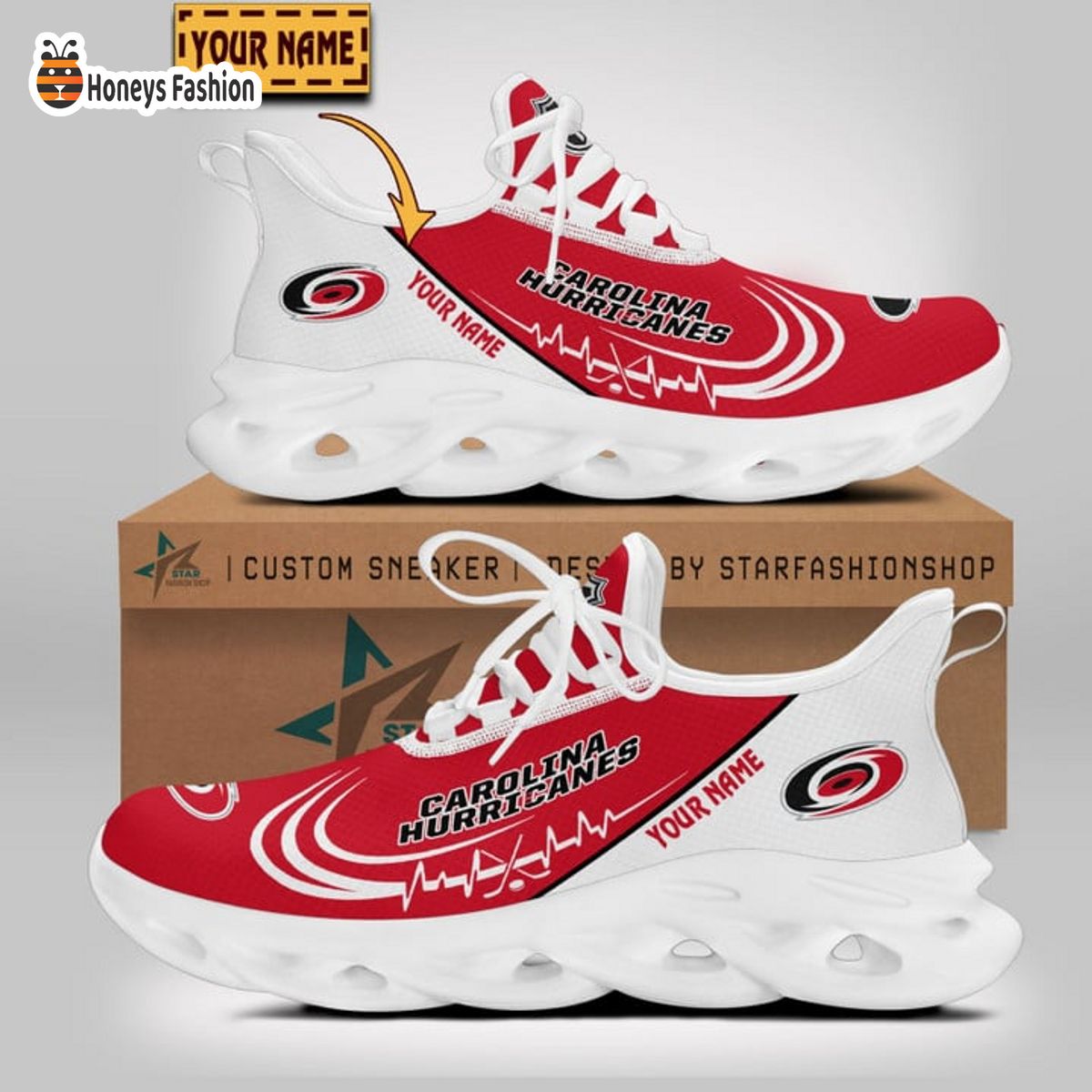 Carolina Hurricanes NHL Custom Name Max Soul Sneaker