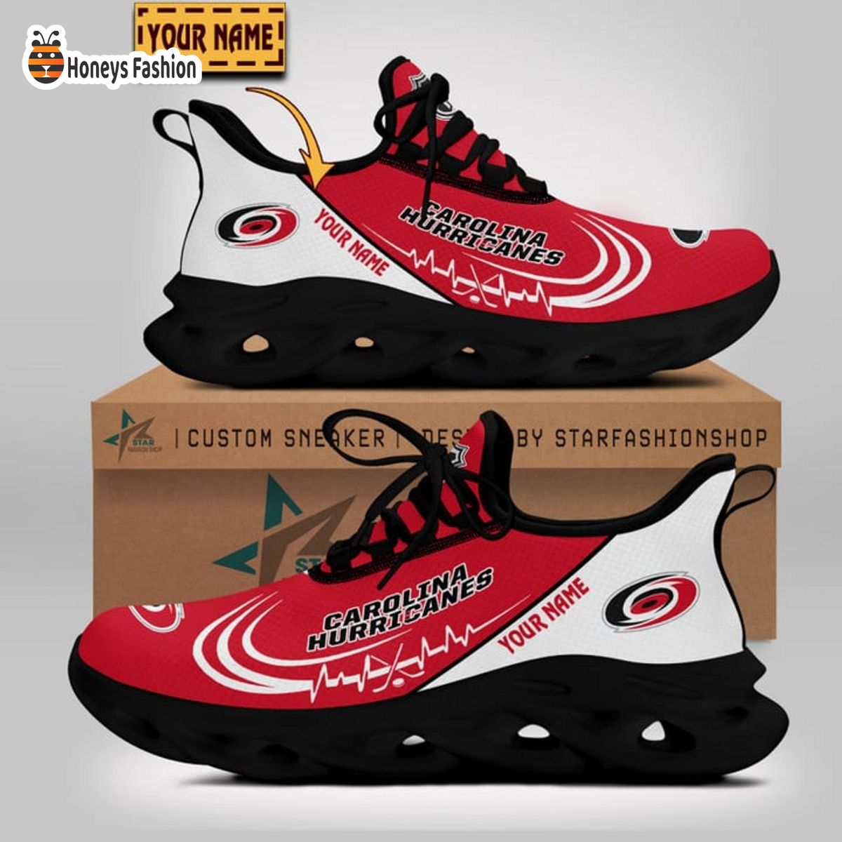 Carolina Hurricanes NHL Custom Name Max Soul Sneaker