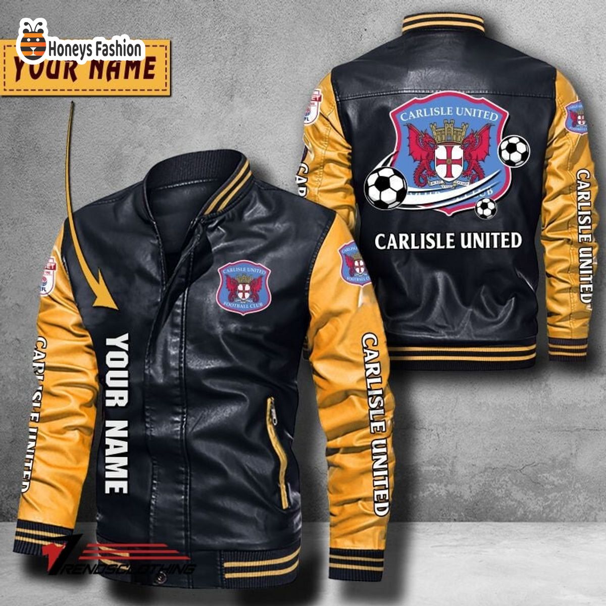 Charlton Athletic F.C Custom Name Leather Bomber Jacket