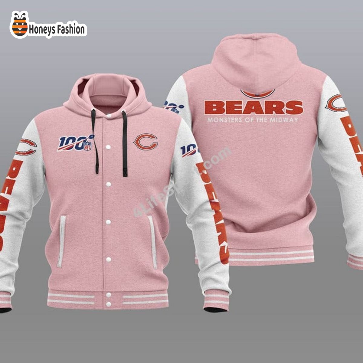 Chicago Bears 100th Anniversary Season Hooded Varsity Jacket