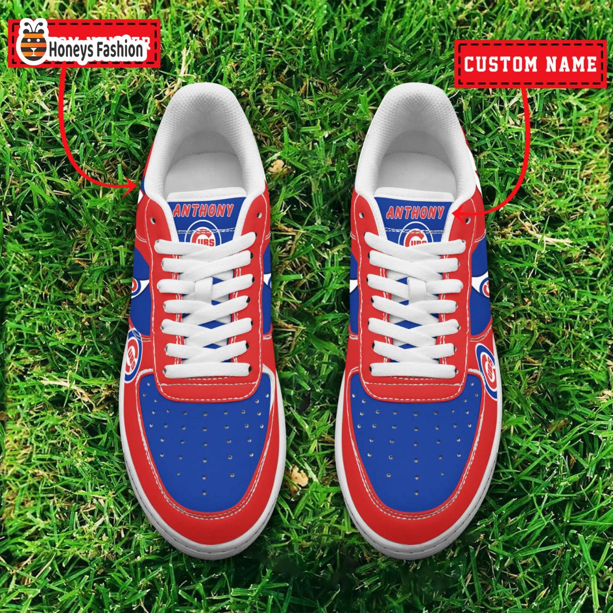 Chicago Cubs MLB Custom Name And Number Air Force 1 Sneaker