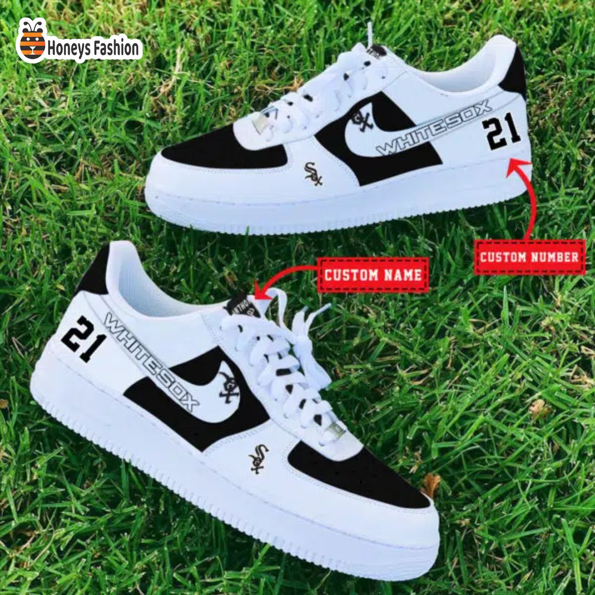 Chicago White Sox MLB Custom Name And Number Air Force 1 Sneaker