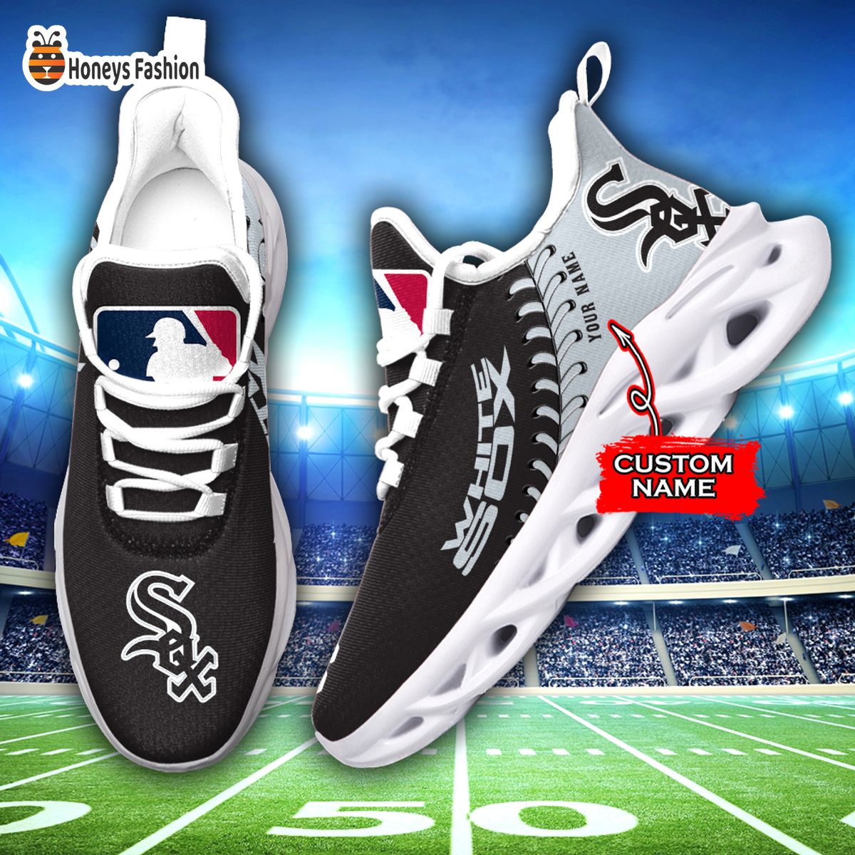 Chicago White Sox MLB Custom Name Max Soul Sneaker