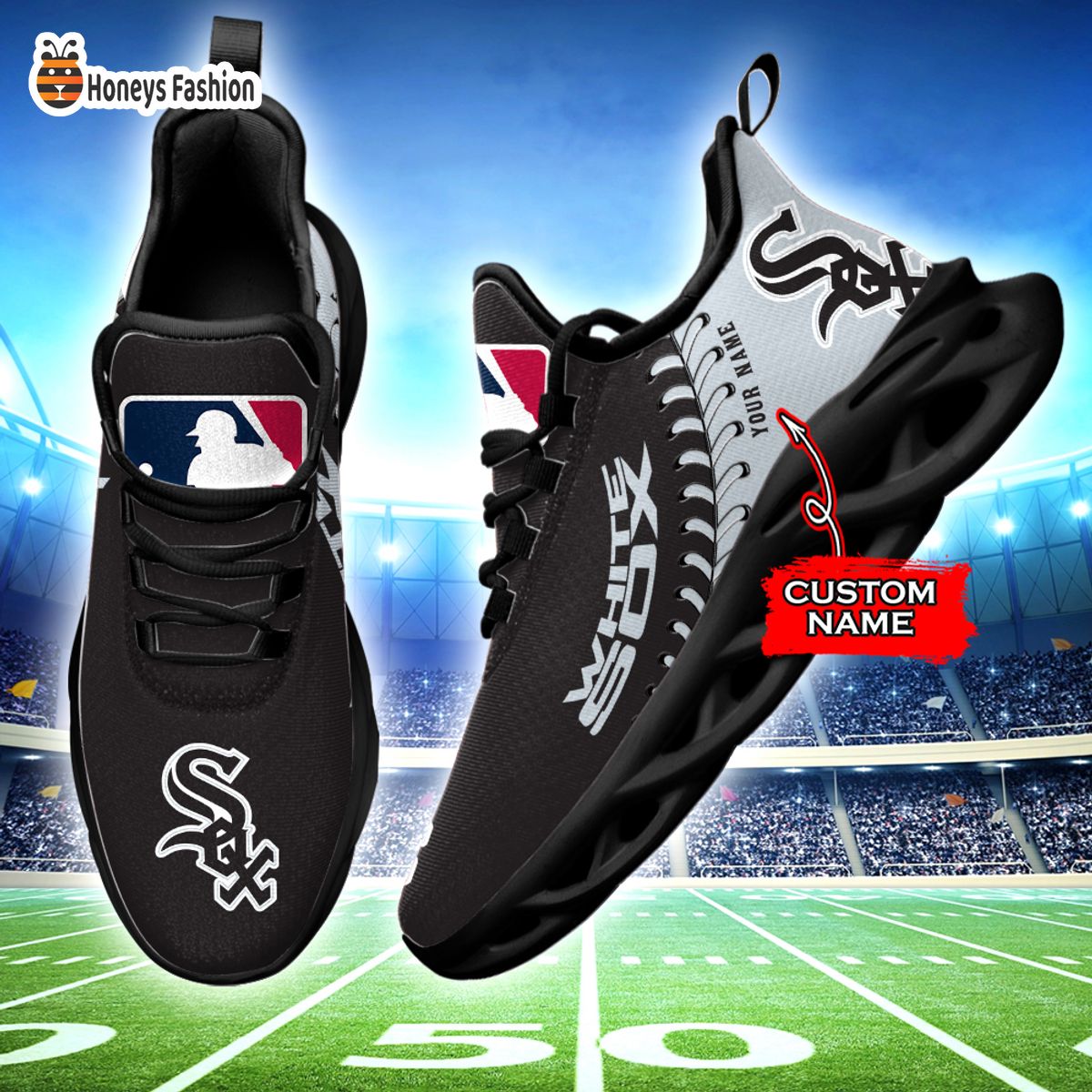 Chicago White Sox MLB Custom Name Max Soul Sneaker