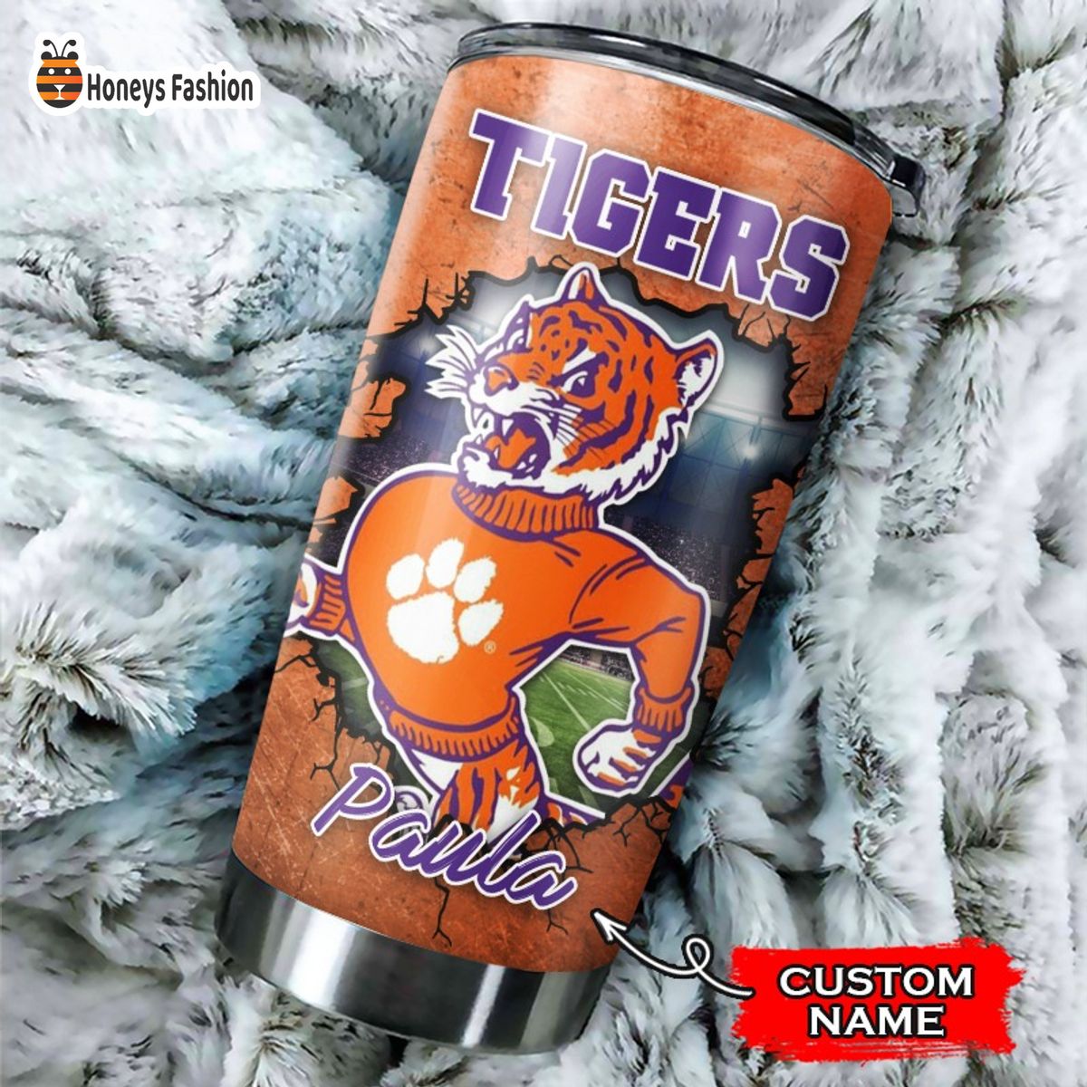 Clemson Tigers NCAA Custom Name Tumbler
