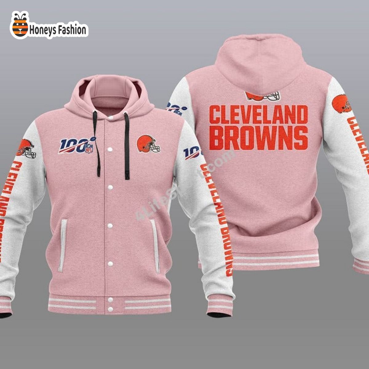 Cleveland Browns 100th Anniversary Season Hooded Varsity Jacket