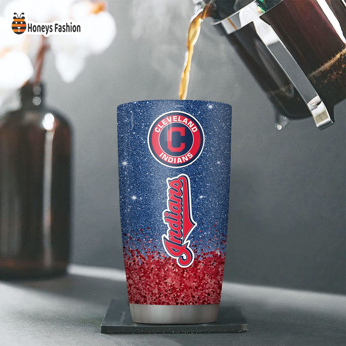 Cleveland Indians American Baseball Team Stainless Steel Tumbler