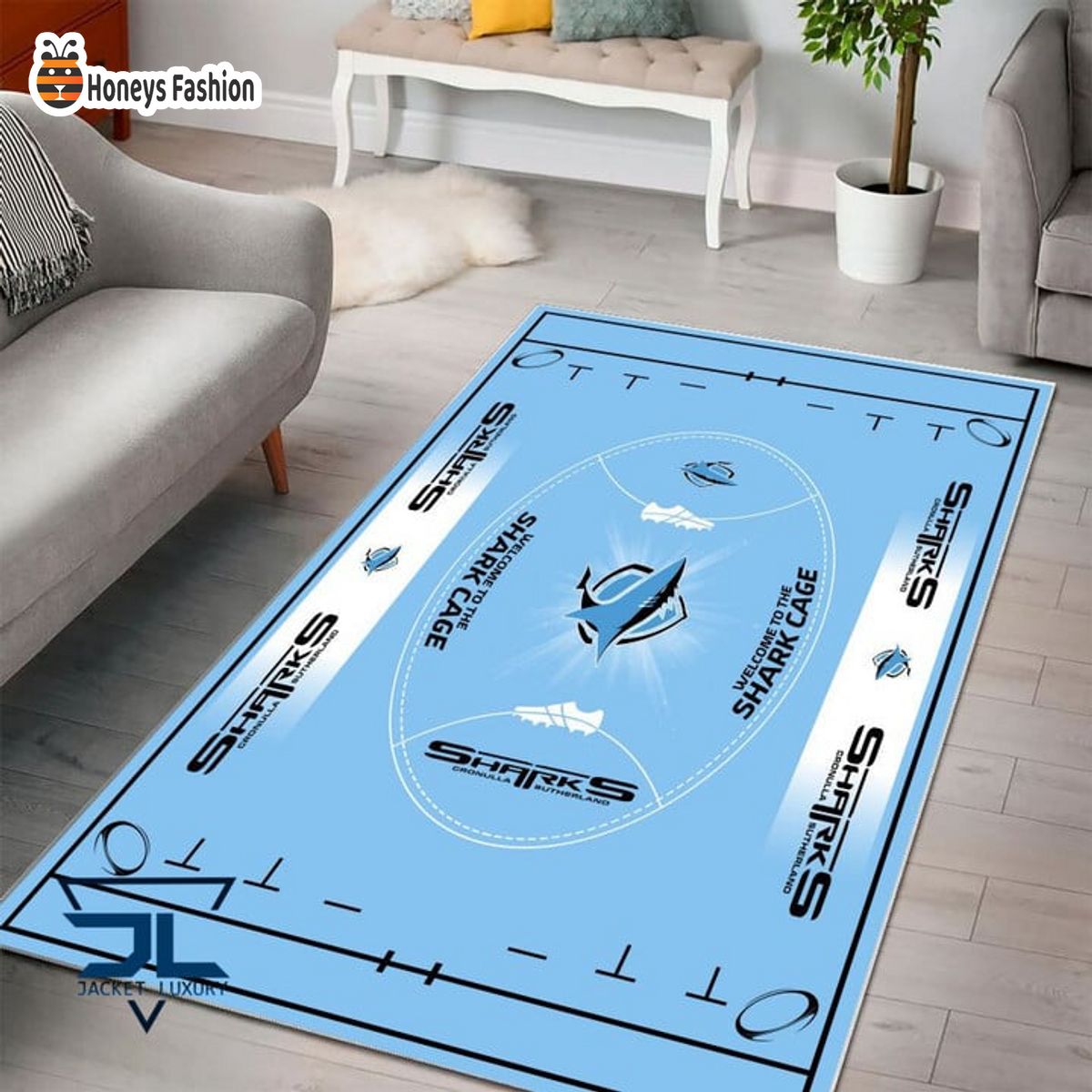 Cronulla Sharks NRL Rug Carpet